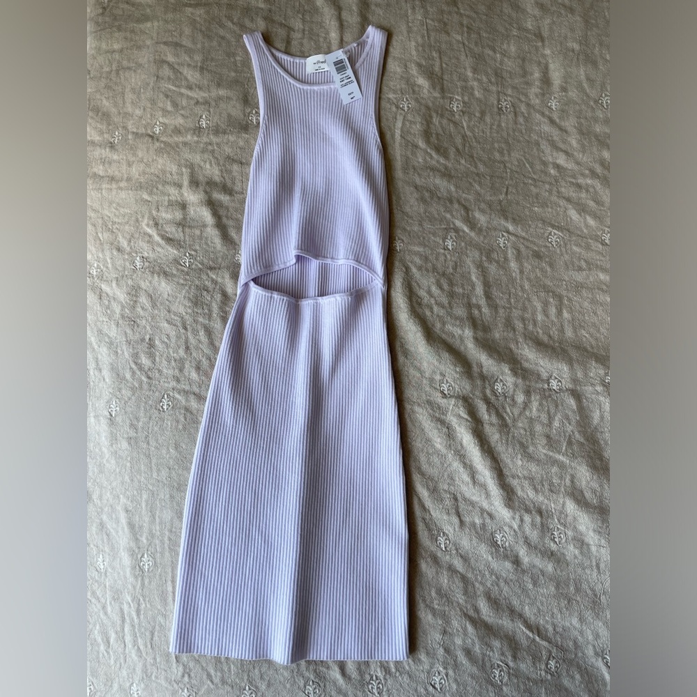 Aritzia Wilfred Cut-Out Knit Tank Dress